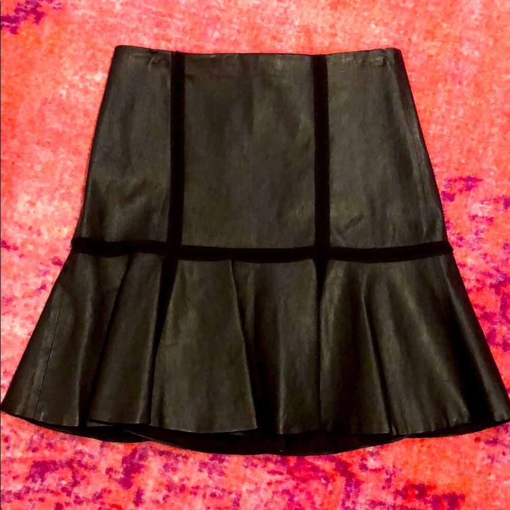 Alice and Olivia leather skirt